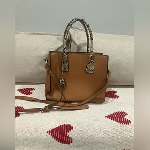 Brown & Snake Skin Crossbody